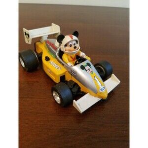 1988 DISNEY MICKEY MOUSE PULL BACK RACE CAR VEHICLE MASUDAYA JAPAN TOY! Works